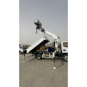 ISUZU KV100 4x2 dump truck with crane, 130 hp, 3.5 tons