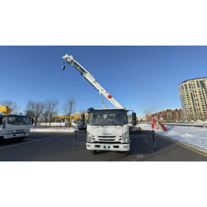 ISUZU ELF drilling and crane vehicle, KV100, 4x2, 130 hp, 5 t