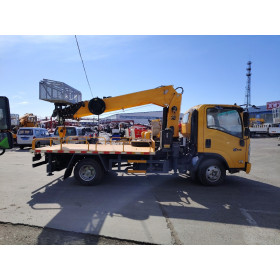 ISUZU ELF 4x2 aerial platform, 130 hp, 5-ton crane, 23 meters