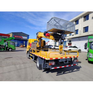 ISUZU ELF 4x2 aerial platform, 130 hp, 5-ton crane, 23 meters