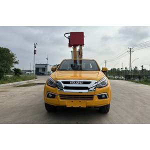 Aerial work platform on an ISUZU 4x4 pickup truck chassis, 150 hp, lifting height 14 m